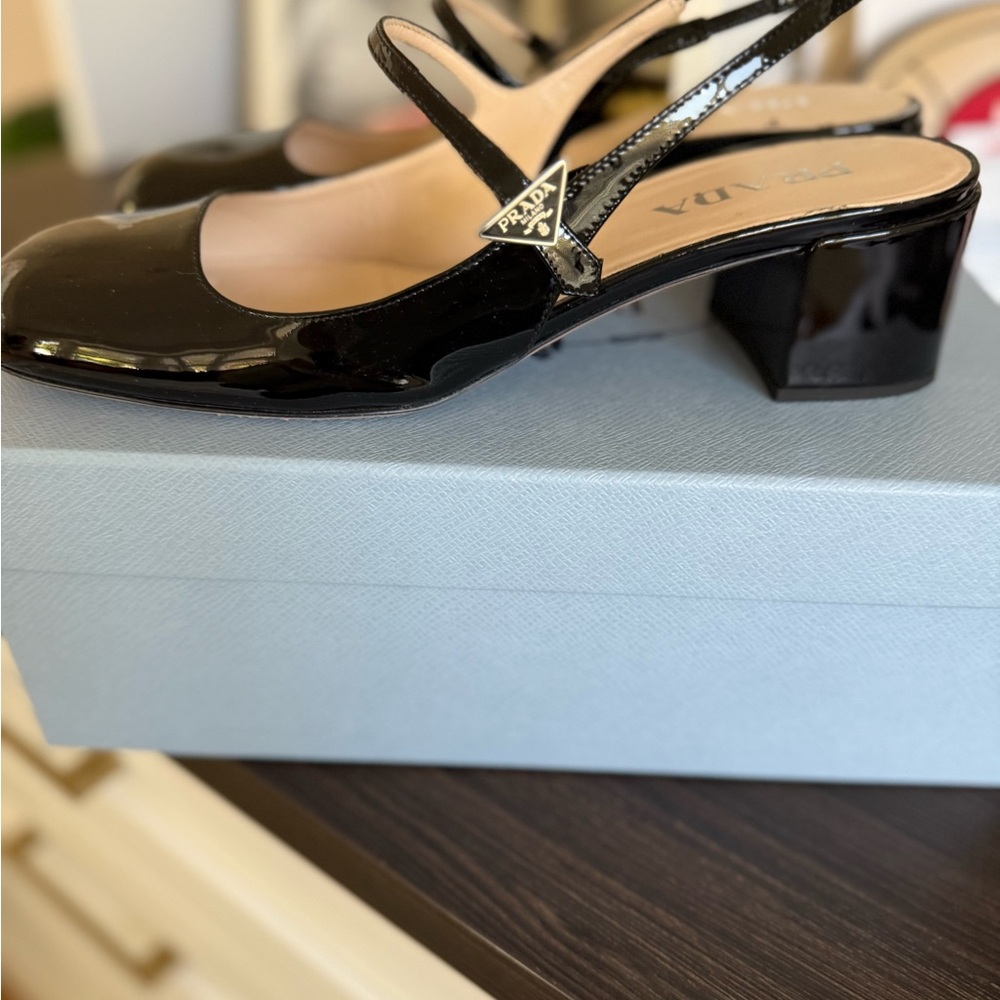 Prada Black Patent Leather Heels